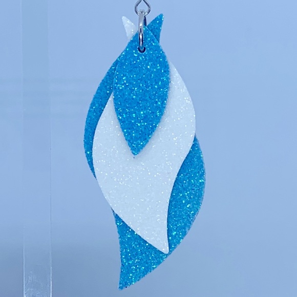 Faux Dangle Earrings Triple layered Sparkle - Picture 4 of 9